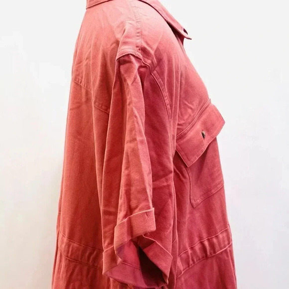 NWT CROFT & BARROW Women Short Sleeve Pullover Collared Draw String Dress Sz 3X - Picture 6 of 15